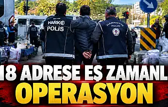 18 Adrese Eş Zamanlı Operasyon: 14 Kişi Yakalandı