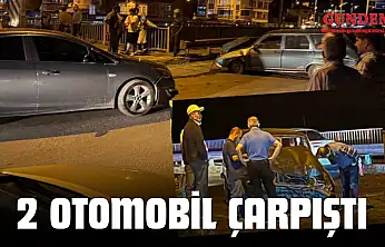 2 Otomobil Çarpıştı