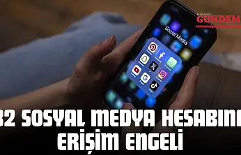 32 Sosyal Medya Hesabına Erişim Engeli