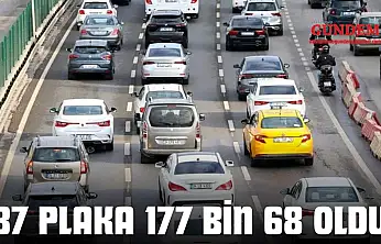 37 Plaka 177 Bin 68 Oldu