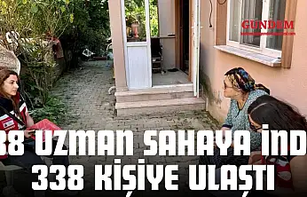 38 Uzman Sahaya İndi, 338 Kişiye Ulaştı