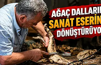 Ağaç Dallarını Sanat Eserine Dönüştürüyor