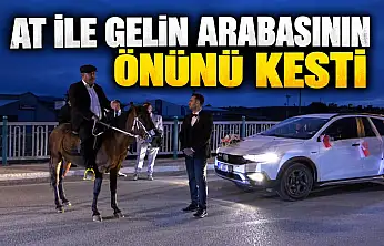 At İle Gelin Arabasının Önünü Kesti