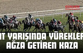 At Yarışında Yürekleri Ağza Getiren Kaza