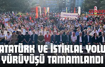 Atatürk Ve İstiklal Yolu Yürüyüşü Tamamlandı