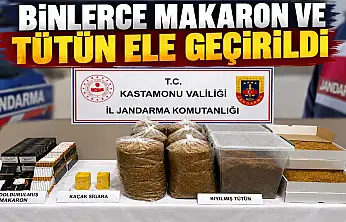 Binlerce Makaron Ve Tütün Ele Geçirildi