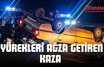 Feci Kaza: Kontrolden Çıkan Otomobil Takla Attı
