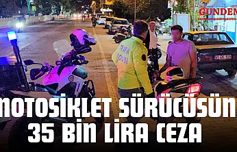 Gürültü Kirliliğine Sebep Olan Motosiklet Sürücüsüne 35 Bin Lira Ceza