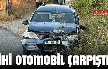 İki Otomobil Çarpıştı