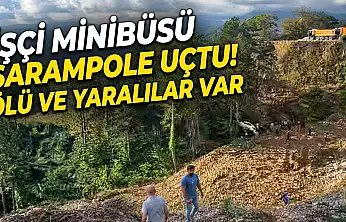 İşçi Minibüsü Şarampole Uçtu! Ölü Ve Yaralılar Var