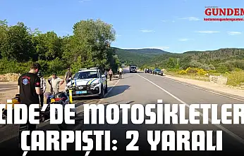 Cide'de Motosikletler Çarpıştı: 2 Yaralı