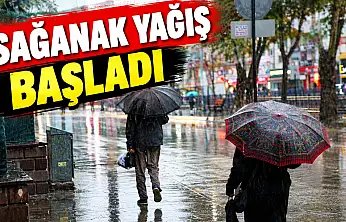 Kastamonu'da Sağanak Yağış Başladı