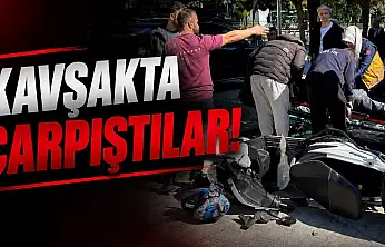Kavşakta Çarpıştılar! O Anlar Kameraya Yansıdı
