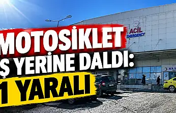 Motosiklet İş Yerine Daldı: 1 Yaralı