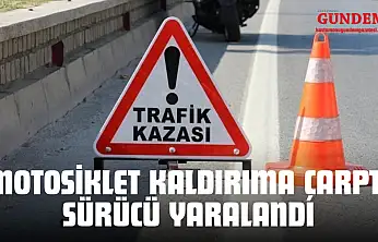 Motosiklet Kaldırıma Çarptı, Sürücü Yaralandı