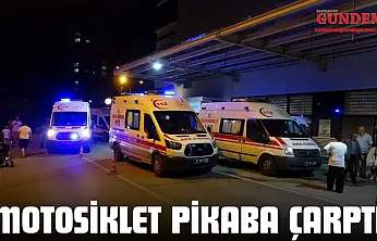 Motosiklet Pikaba Çarptı