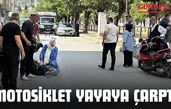 Motosiklet Yayaya Çarptı