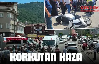 Motosikletin Çarptığı Kadın Yaralandı