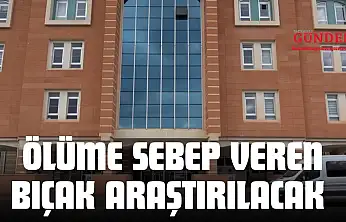 Ölüme Sebep Veren Bıçak Araştırılacak