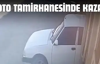 Oto Tamirhanesinde Kaza
