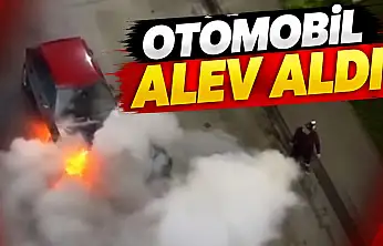 Otomobil Alev Aldı