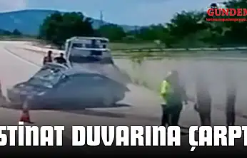 Otomobil İstinat Duvarına Çarptı: Yaralılar Var!