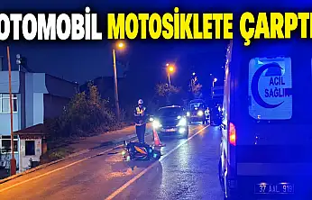 Otomobil Motosiklete Çarptı