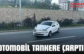 Otomobil Tankere Çarptı!