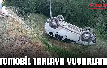 Otomobil Tarlaya Yuvarlandı