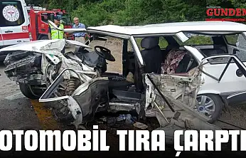 Otomobil Tıra Çarptı