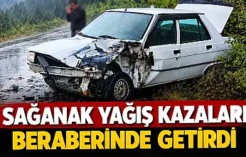 Sağanak Yağış Kazaları Beraberinde Getirdi