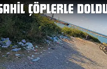 Sahil Çöplerle Doldu