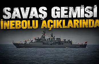 Savaş Gemisi Fırkateyni İnebolu Açıklarında