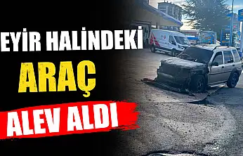 Seyir Halindeki Araç Alev Aldı