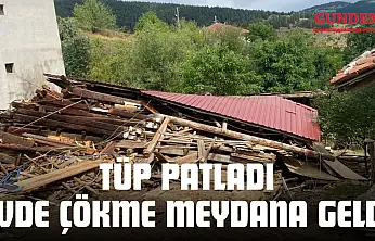 Tüp Patladı, Evde Çökme Meydana Geldi