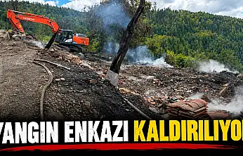 Yangın Enkazı Kaldırılıyor