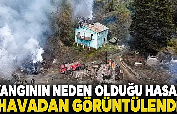 Yangının Neden Olduğu Hasar Havadan Görüntülendi