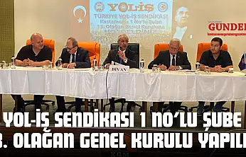 Yol-İş Sendikası 1 No'lu Şube 13. Olağan Genel Kurulu Yapıldı