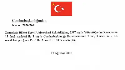 BEUN Rektörlüğüne Prof. Dr. Ahmet Ulusoy atandı