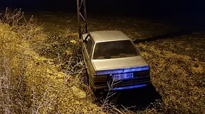 Çorum'da otomobil tarlaya uçtu: 1 yaralı