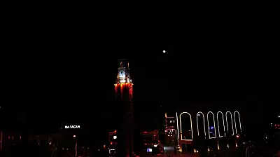 Çorum semalarında dolunay manzarası