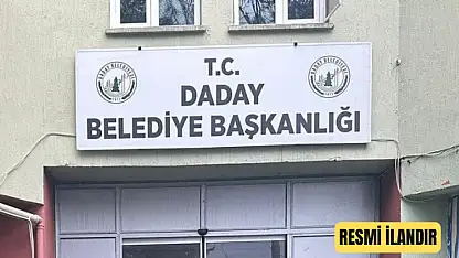 İlan Daday Belediye Başkanlığından Bildirilmiştir