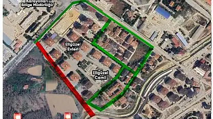 İnönü Mahallesi'nde Yol Çalışmaları Nedeniyle Geçici Trafik Düzenlemesi