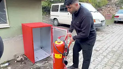 Köyün Her Noktasına Yangın Dolapları Yerleştirdiler