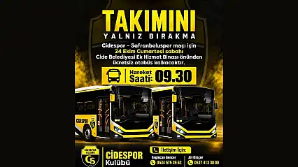 Cidespor Taraftarına Ücretsiz Otobüs Müjdesi!
