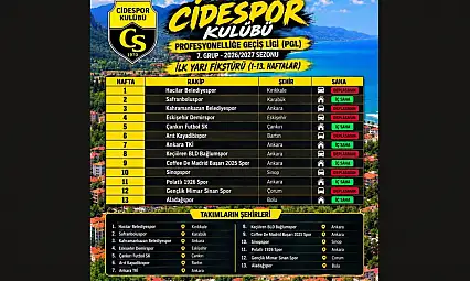 Cidespor'un İlk Yarı Fikstürü Belli Oldu
