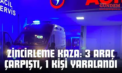 Kastamonu'da Zincirleme Kaza: 3 Araç Çarpıştı, 1 Kişi Yaralandı
