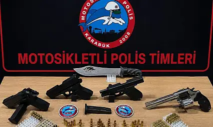 Polisin şüphe üzerine durdurduğu araçtan silah çıktı