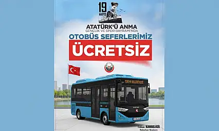 Tosya'da 19 Mayıs'ta Toplu Ulaşım Ücretsiz Olacak