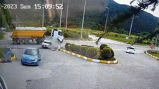 Karabük'teki kaza kameraya yansıdı